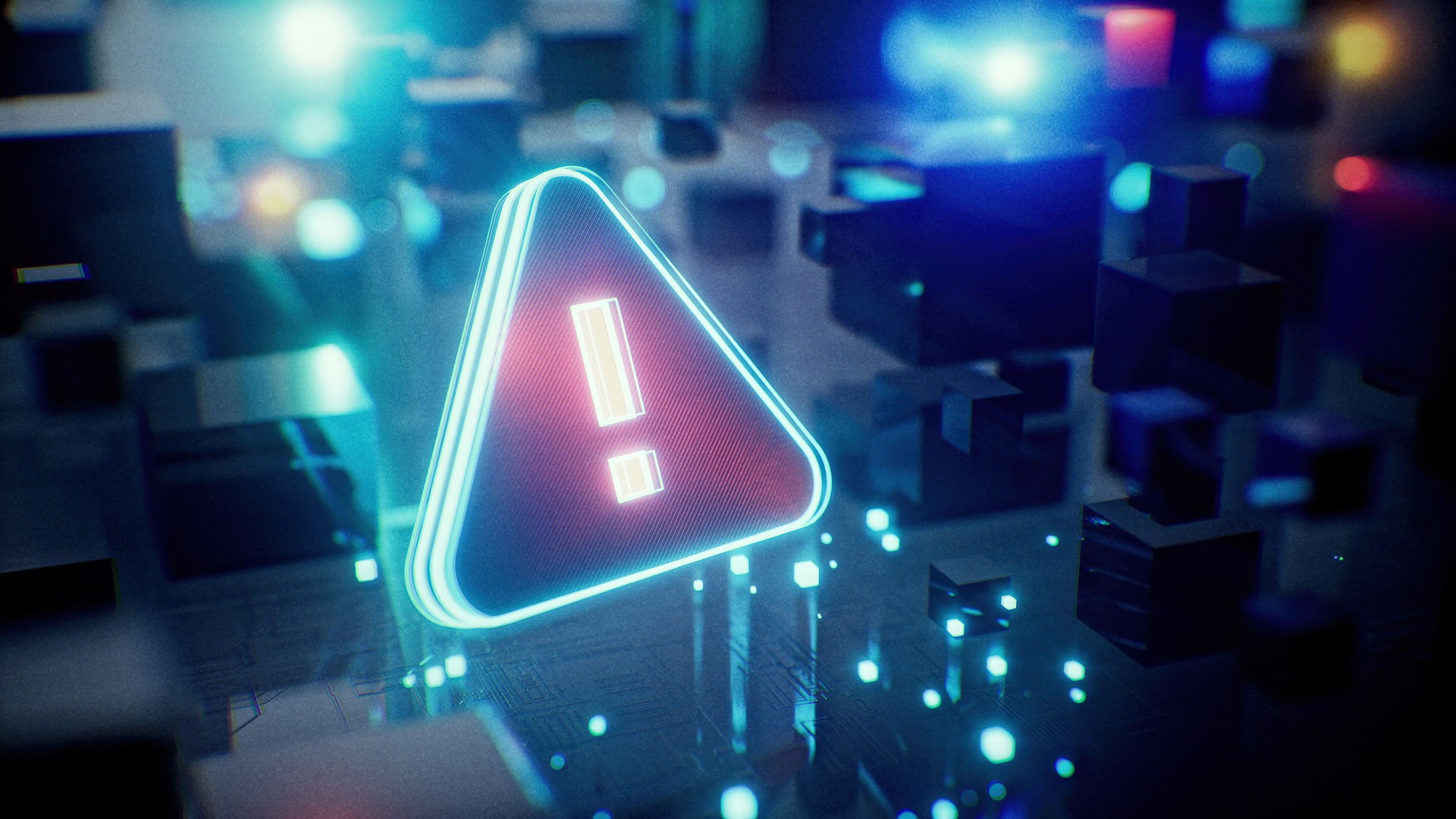 Modern Cybersecurity Visualization Depicting a Digital Network Threat Alert