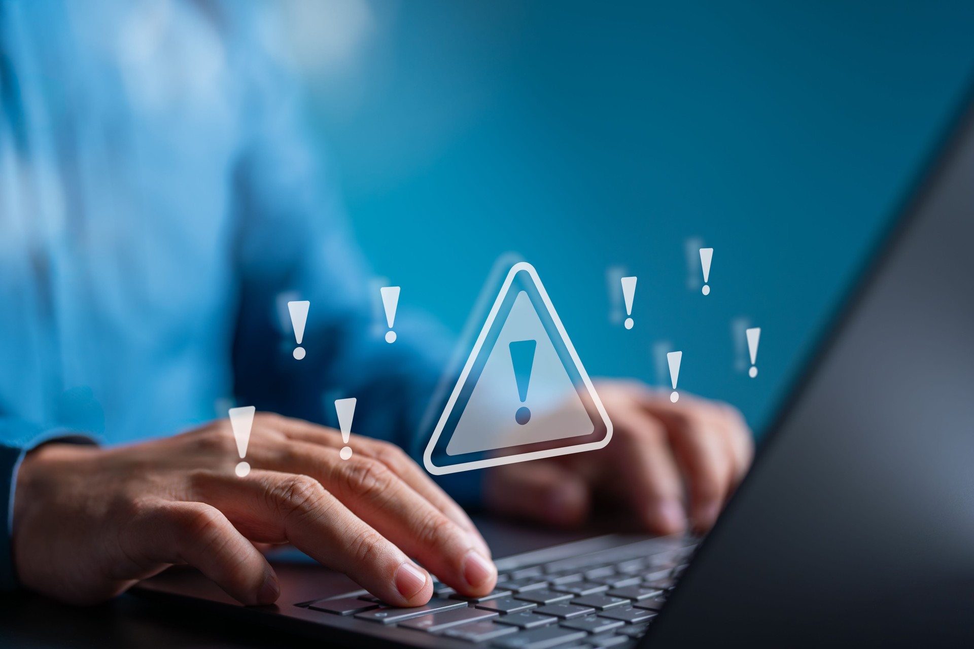 Cybersecurity, Internet cyber crime, System alert warning. Malicious software, threat, virus or compromised information. Cyber attack on computer network. data privacy, illegal connection, cybercrime.